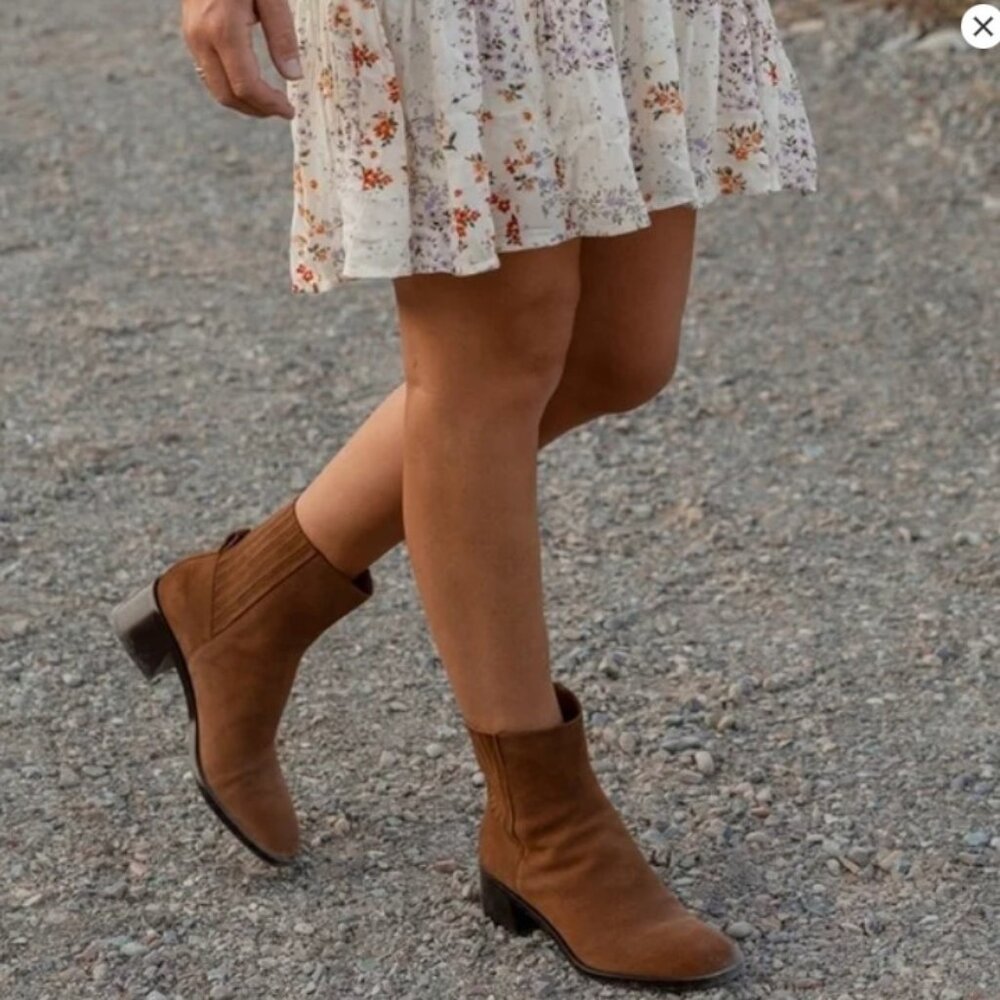 New! Dolce Vita Layton Leather Suede Western Boots